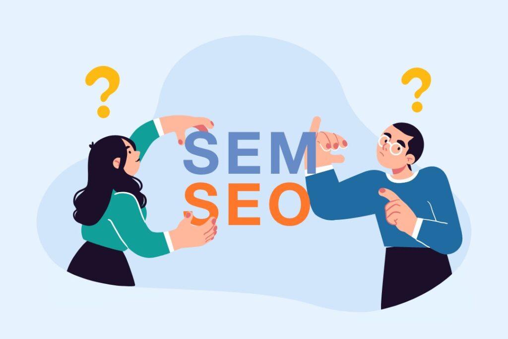 SEO SEM différences impact référencement marketing entreprise