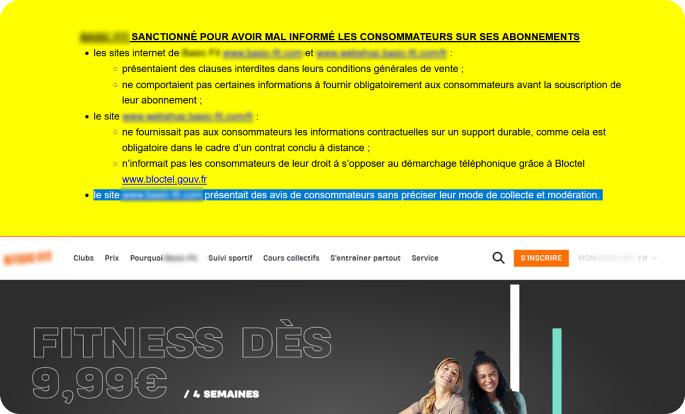 Exemple site faux avis